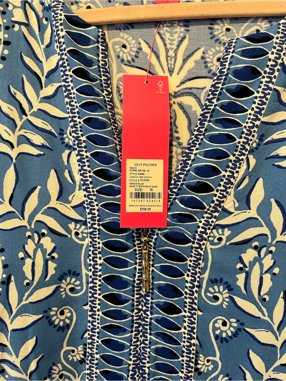 Lilly Pulitzer Abaco Blue loralie Long-Sleeve Maxi Dress - Picture 6 of 6